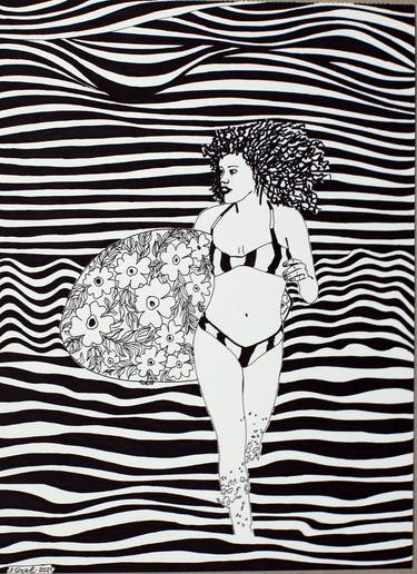 Zebra 4, Drawing by Ibrahim Unal