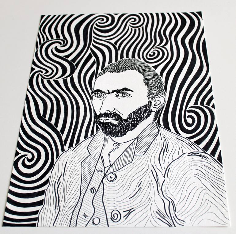 Original Figurative Portrait Drawing by Ibrahim Unal