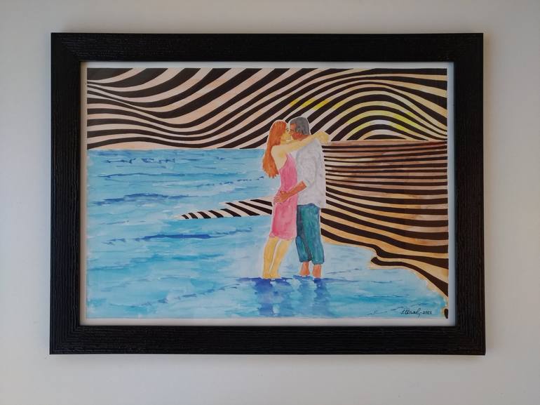 Original Fine Art Beach Painting by Ibrahim Unal