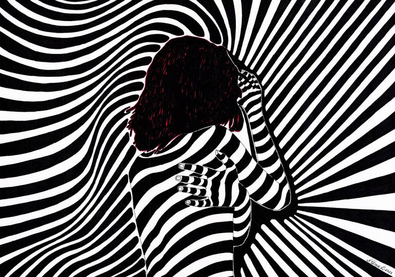 Black White Neon Dream Digital Art Collage Download Wallpaper