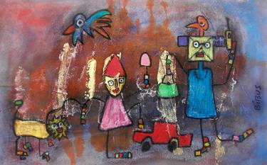 Original Expressionism Family Paintings by xavier rachmiel