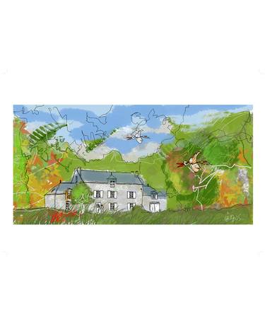 Blue cottage near the sea - Limited Edition 1 of 50 thumb