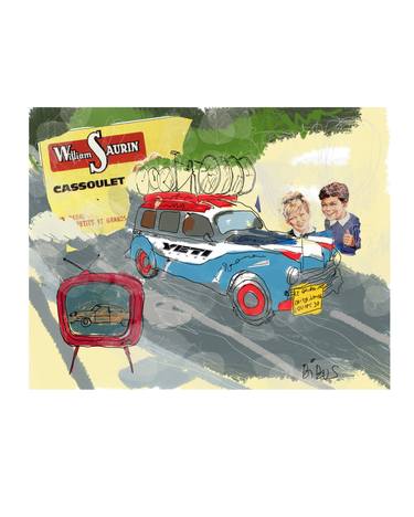 Print of Pop Art Automobile Mixed Media by xavier rachmiel