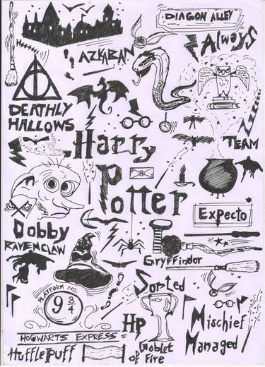 Harry Potter Doodle Art Drawings 6874