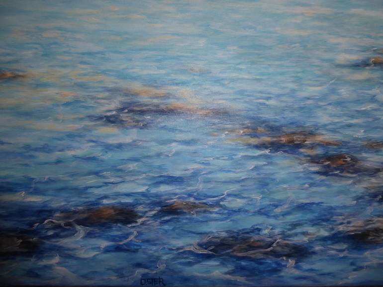 Original Modernism Seascape Painting by Christine Oster