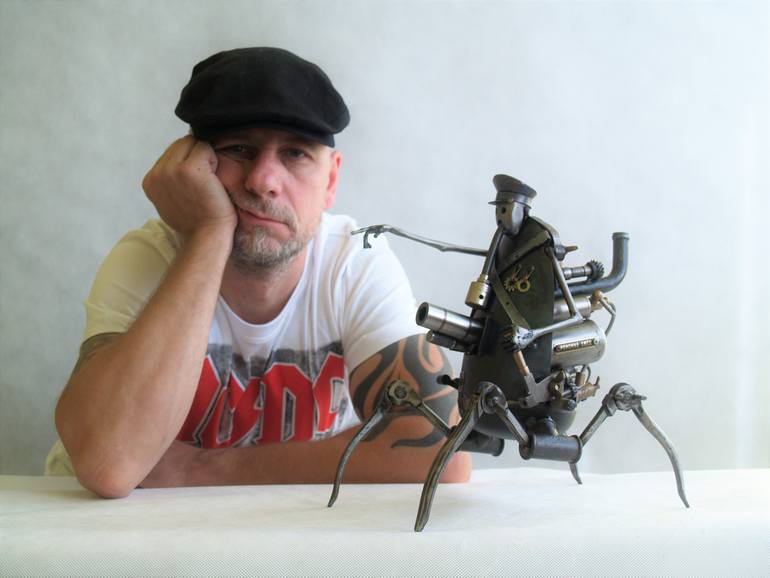 Original Abstract Humor Sculpture by Tomas Vitanovsky