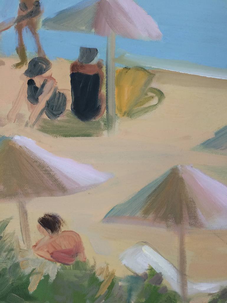 Original Modern Beach Painting by Guliz Gurel