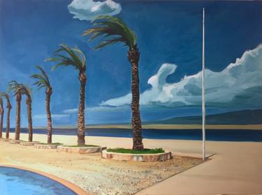 Original Expressionism Beach Paintings by Guliz Gurel