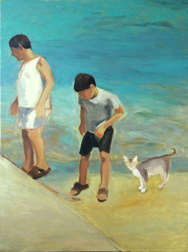 Original Realism Beach Paintings by Guliz Gurel