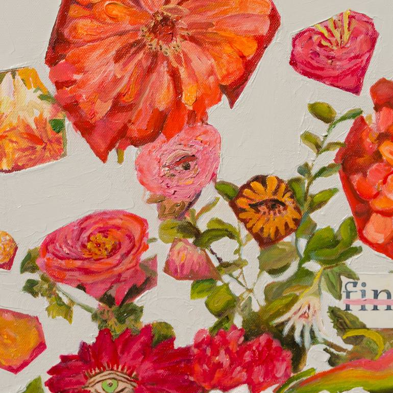 Original Pop Art Floral Painting by Joshua Benmore
