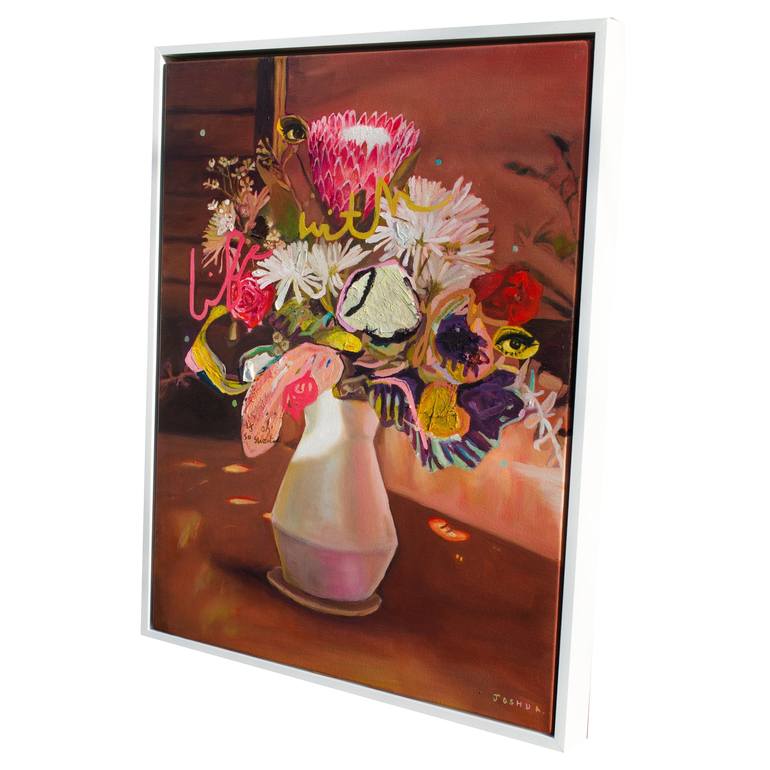 Original Abstract Floral Painting by Joshua Benmore