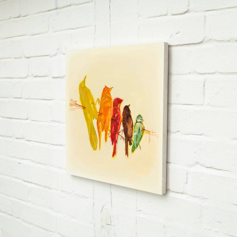 Original Folk Animal Painting by Joshua Benmore