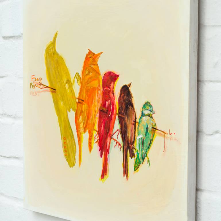 Original Folk Animal Painting by Joshua Benmore