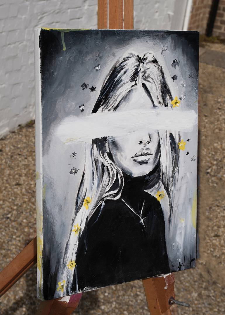 Original Abstract Portrait Painting by Joshua Benmore