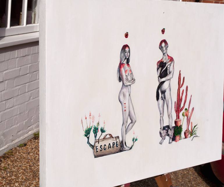 Original Conceptual People Painting by Joshua Benmore