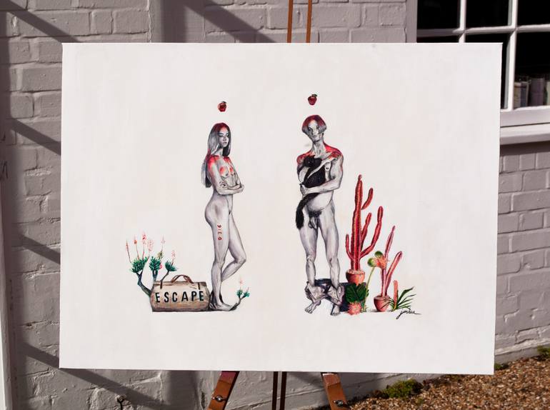 Original Conceptual People Painting by Joshua Benmore