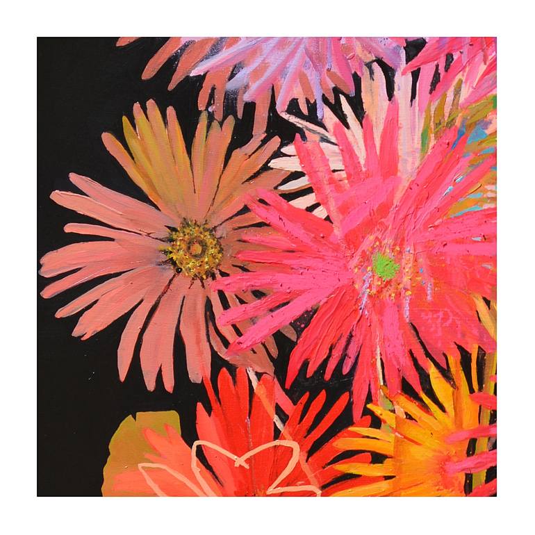 Original Abstract Floral Painting by Joshua Benmore