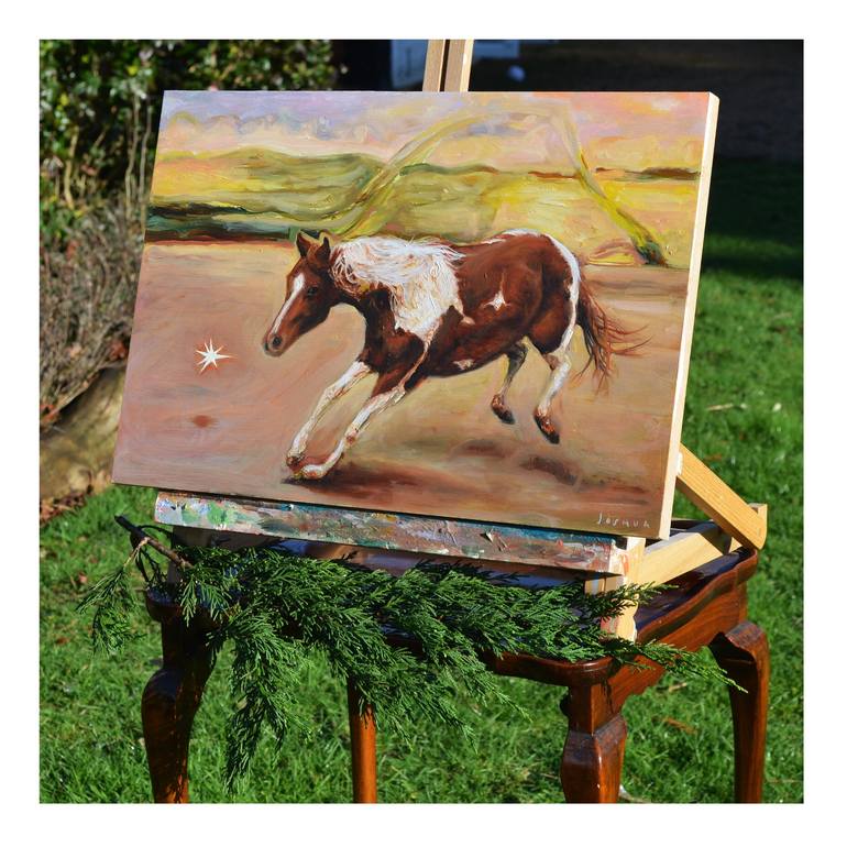 Original Figurative Horse Painting by Joshua Benmore