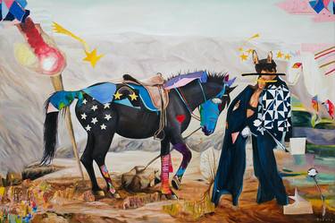 Print of Surrealism Horse Paintings by Joshua Benmore