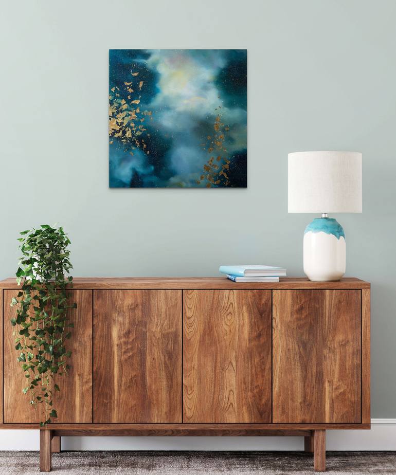 Original Abstract Sunrise Painting by Valerie Ostenak