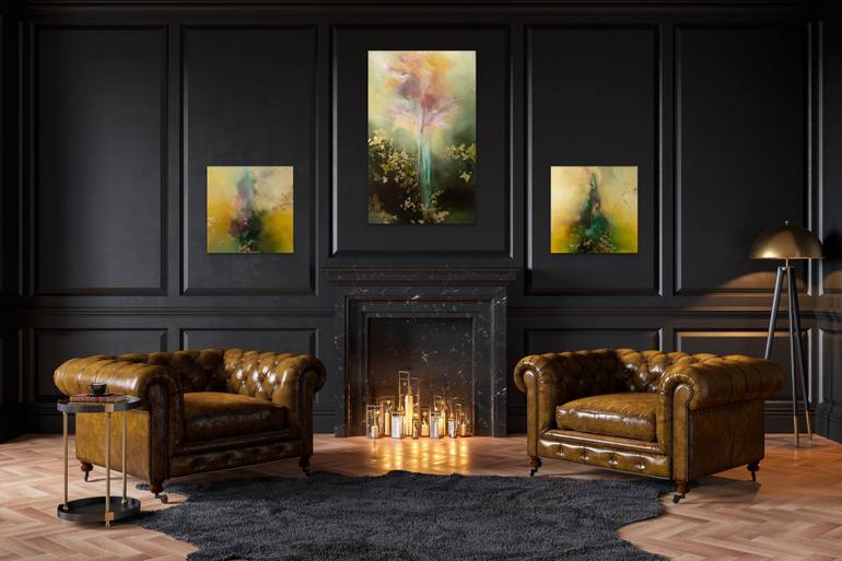 Original Abstract Floral Painting by Valerie Ostenak