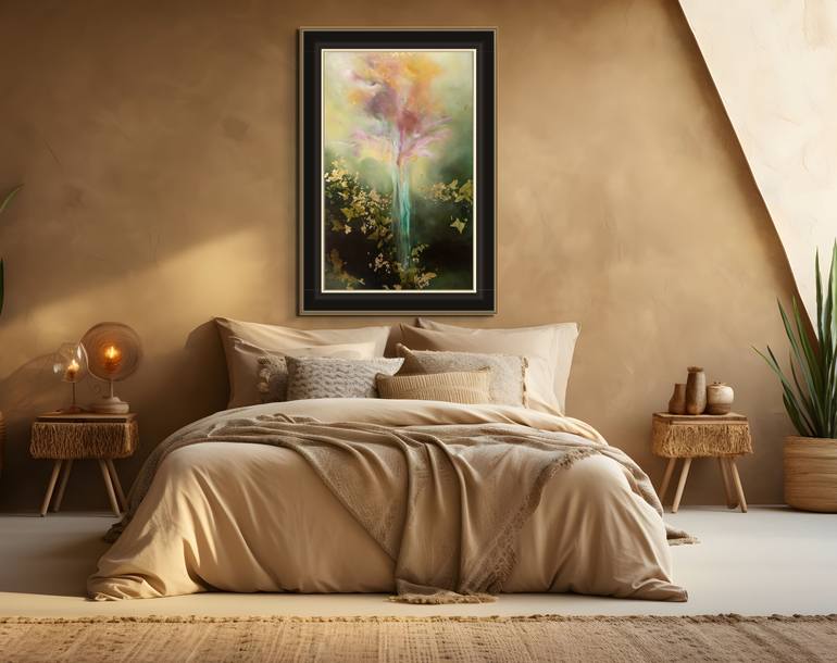 Original Abstract Floral Painting by Valerie Ostenak