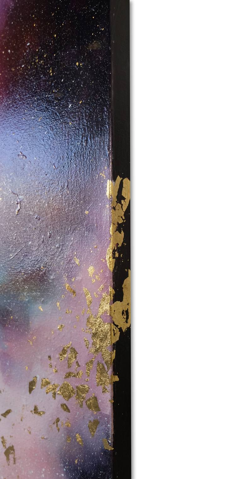 Original Abstract Outer Space Painting by Valerie Ostenak