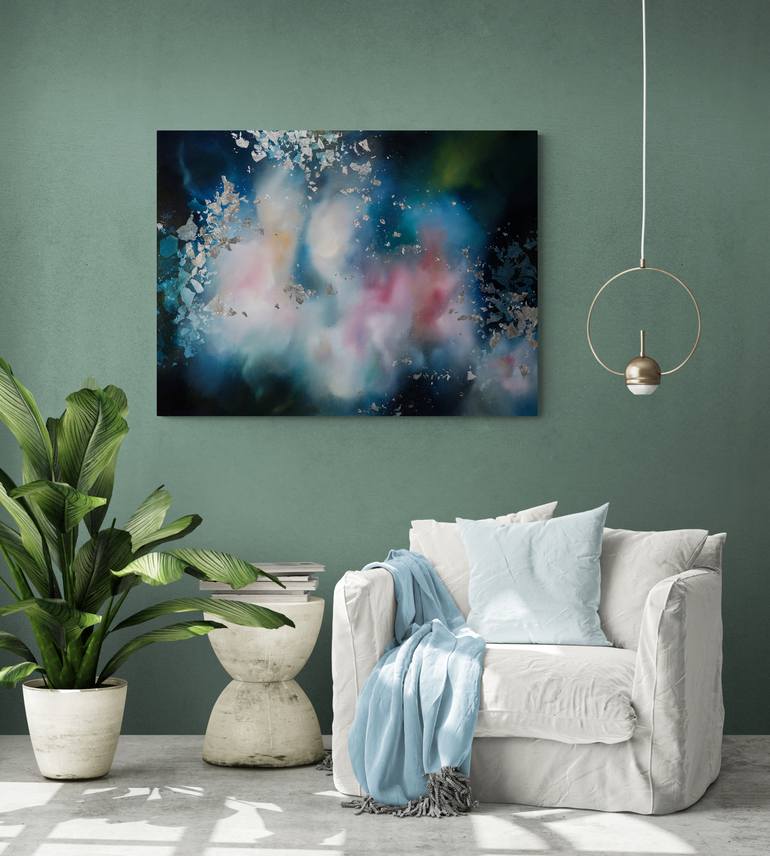Original Abstract Floral Painting by Valerie Ostenak