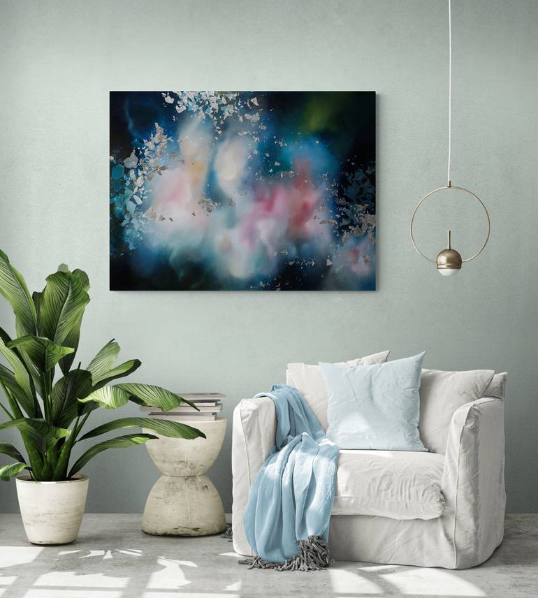 Original Abstract Floral Painting by Valerie Ostenak