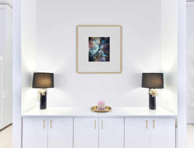 Original Abstract Outer Space Painting by Valerie Ostenak