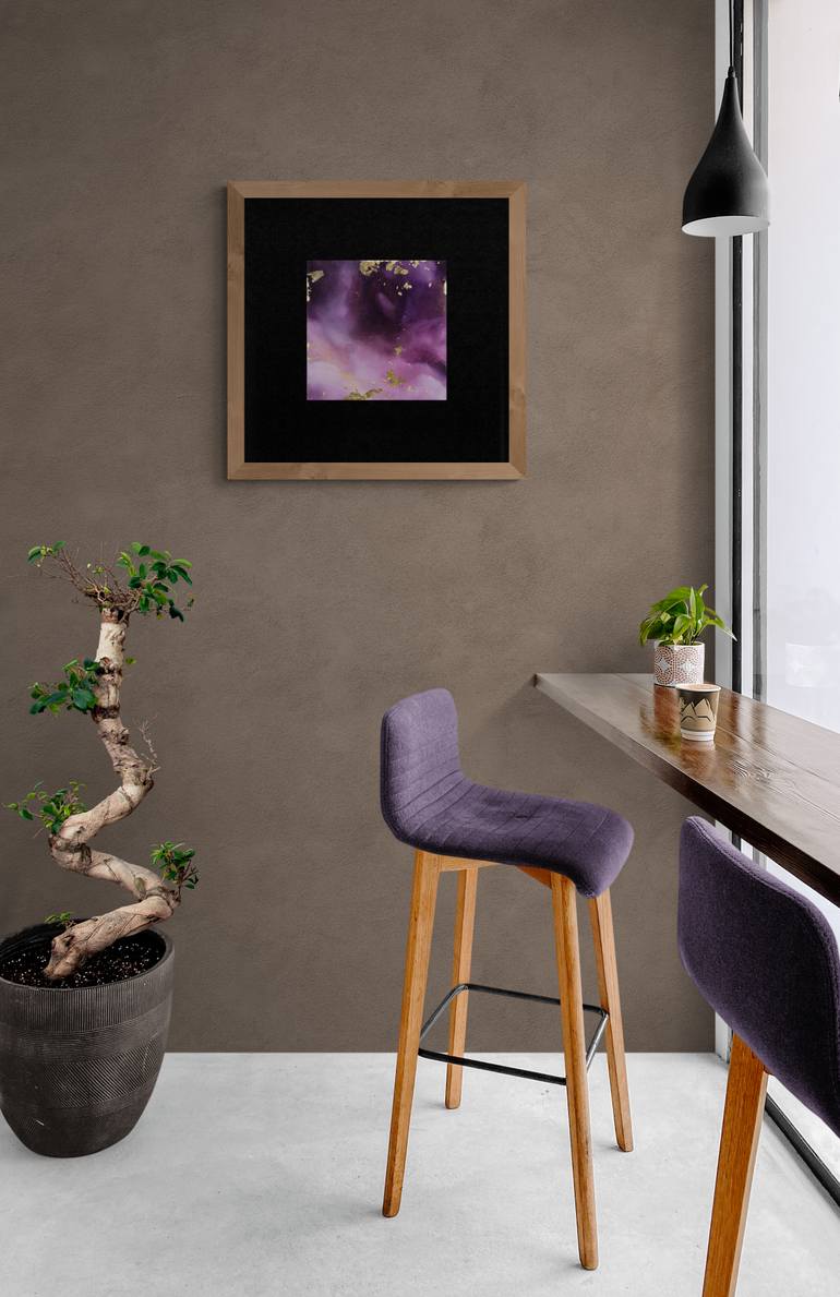Original Abstract Outer Space Painting by Valerie Ostenak