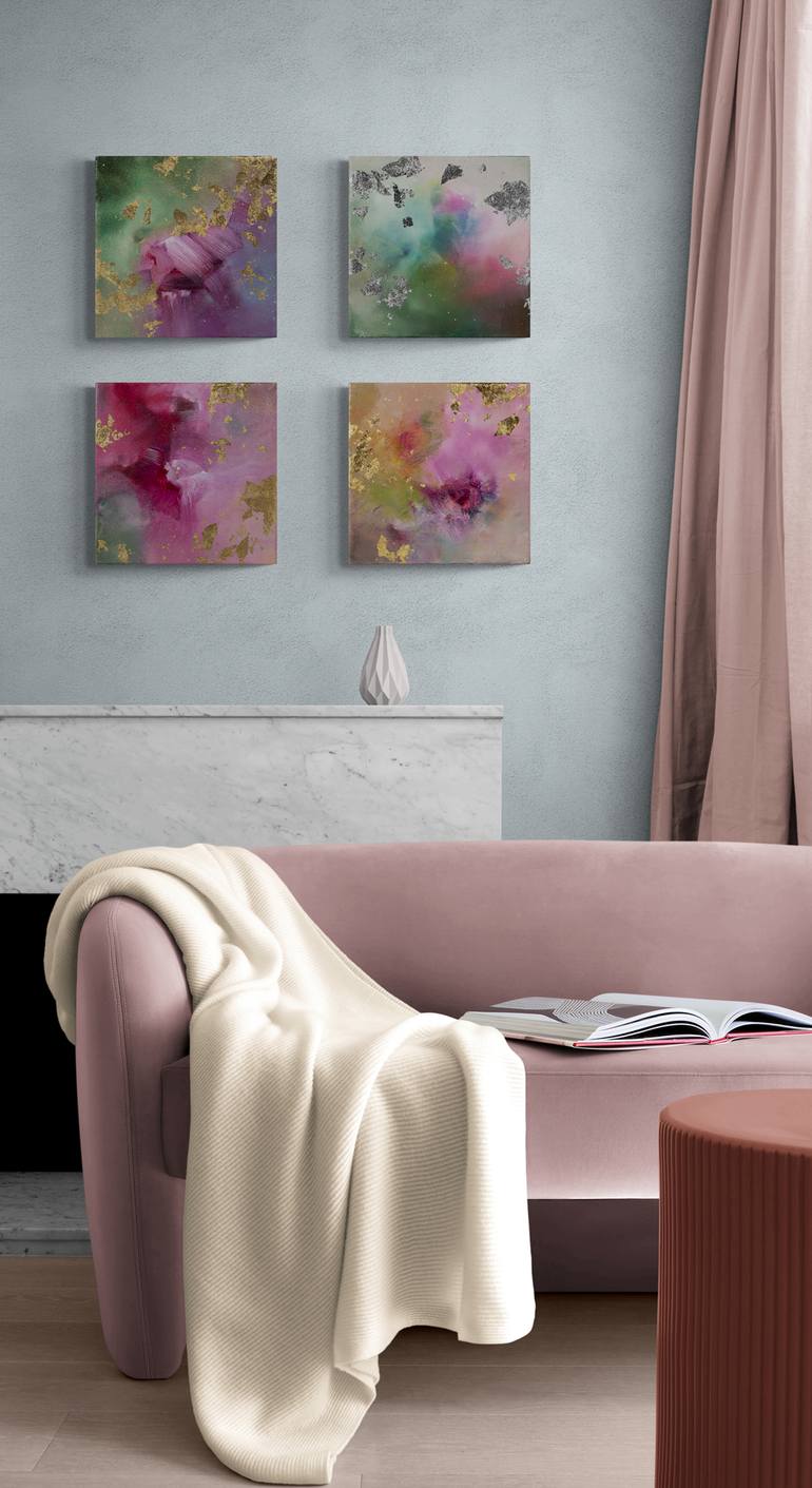 Original Abstract Floral Painting by Valerie Ostenak