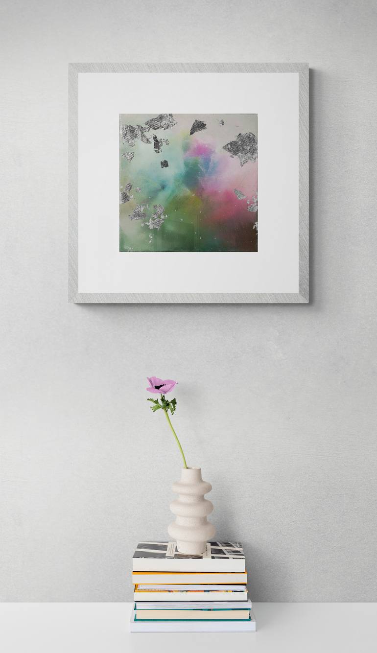 Original Abstract Floral Painting by Valerie Ostenak