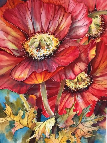 Original Impressionism Floral Paintings by Pat Banks
