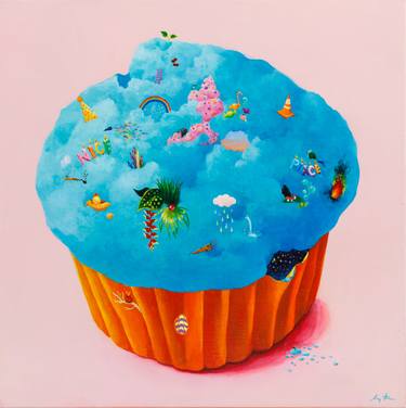Saatchi Art Artist Sanghee Ahn; Painting, “Cupcake Blue 524” #art