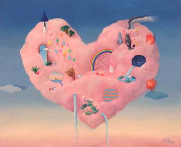 Print of Figurative Love Paintings by Sanghee Ahn
