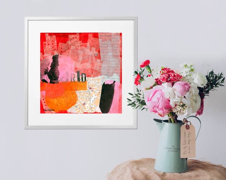 Original Abstract Cities Collage by Yolanda Valverde