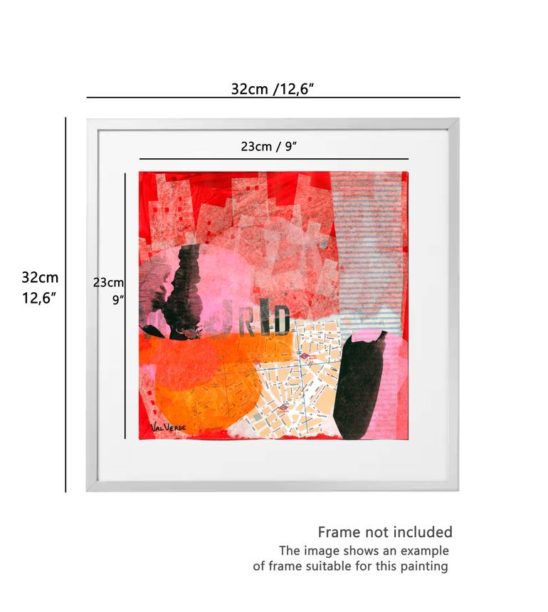 Original Abstract Cities Collage by Yolanda Valverde