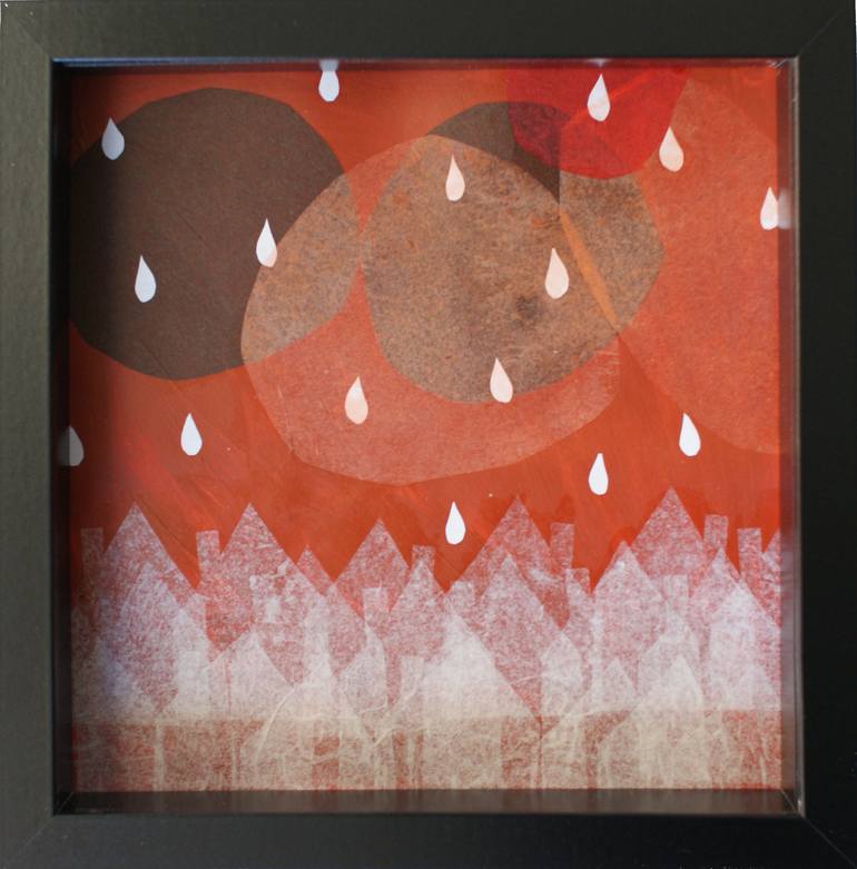 Original Abstract Expressionism Abstract Collage by Yolanda Valverde