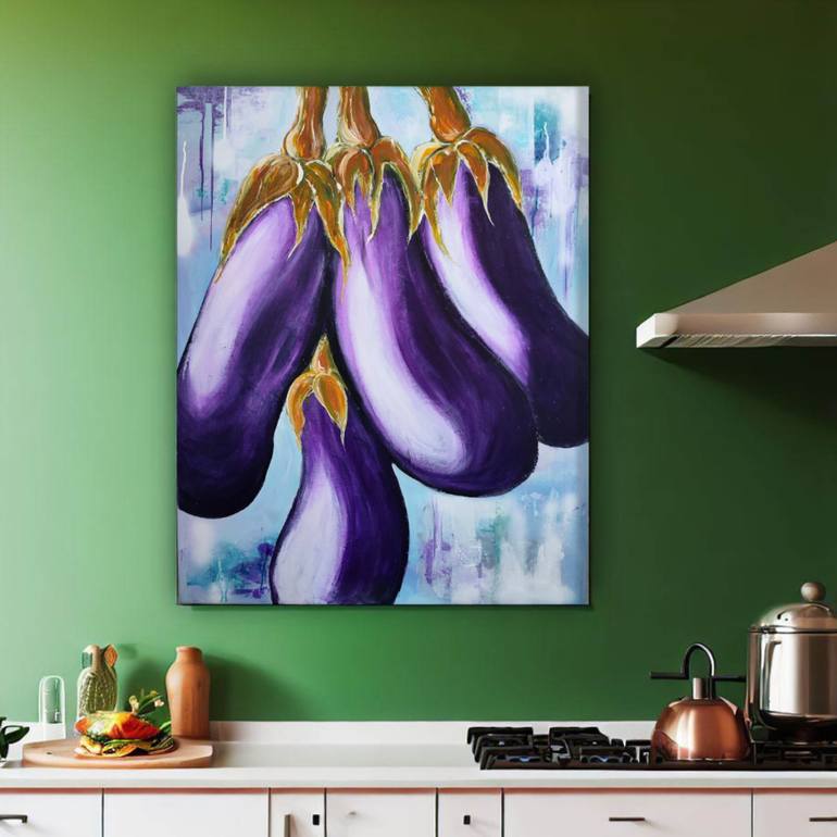 Original Abstract Food Painting by Maria Penn