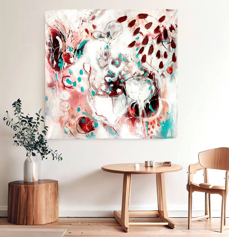 Original Abstract Expressionism Floral Painting by Maria Penn