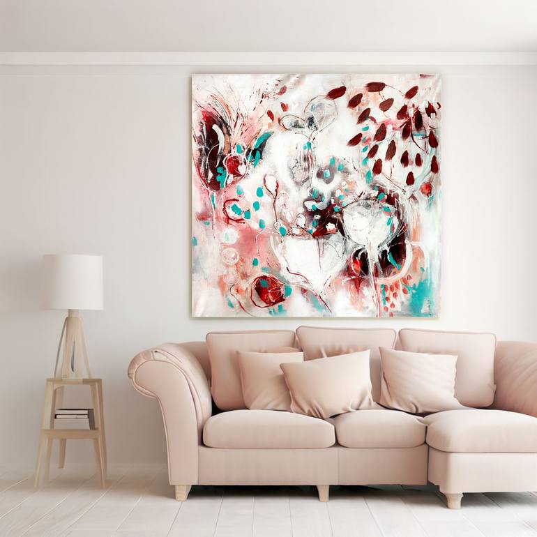 Original Abstract Expressionism Floral Painting by Maria Penn