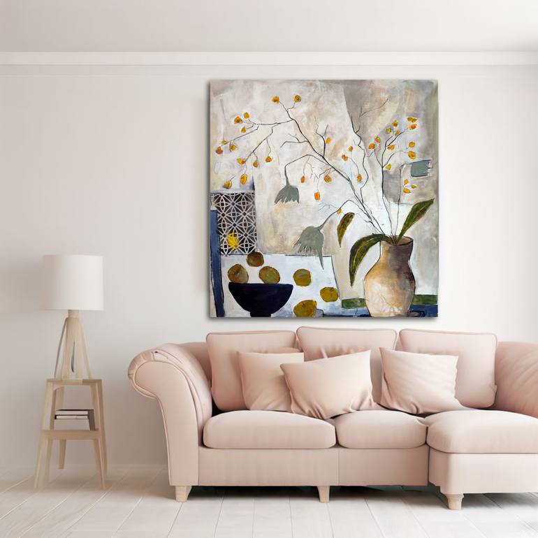 Original Abstract Floral Painting by Maria Penn