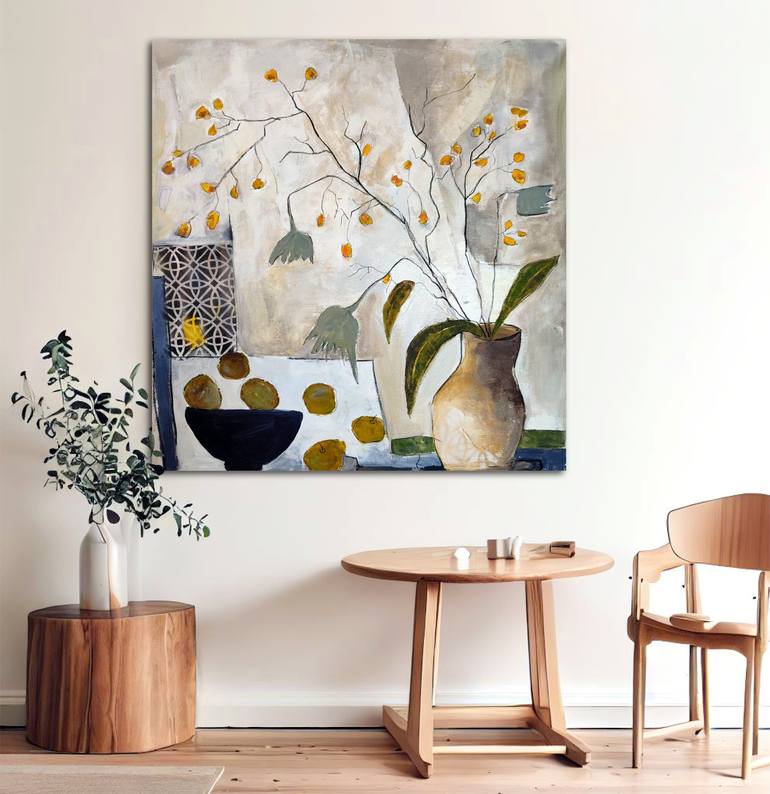 Original Abstract Floral Painting by Maria Penn