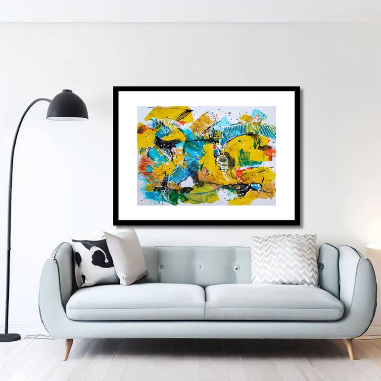 Original Abstract Cities Painting by Maria Penn