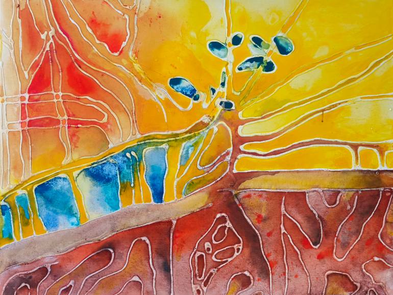 Original Abstract Expressionism Abstract Painting by Maria Penn