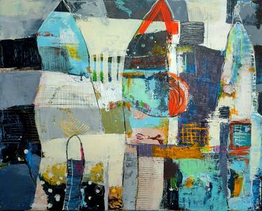 Original Abstract Cities Paintings by Maria Penn