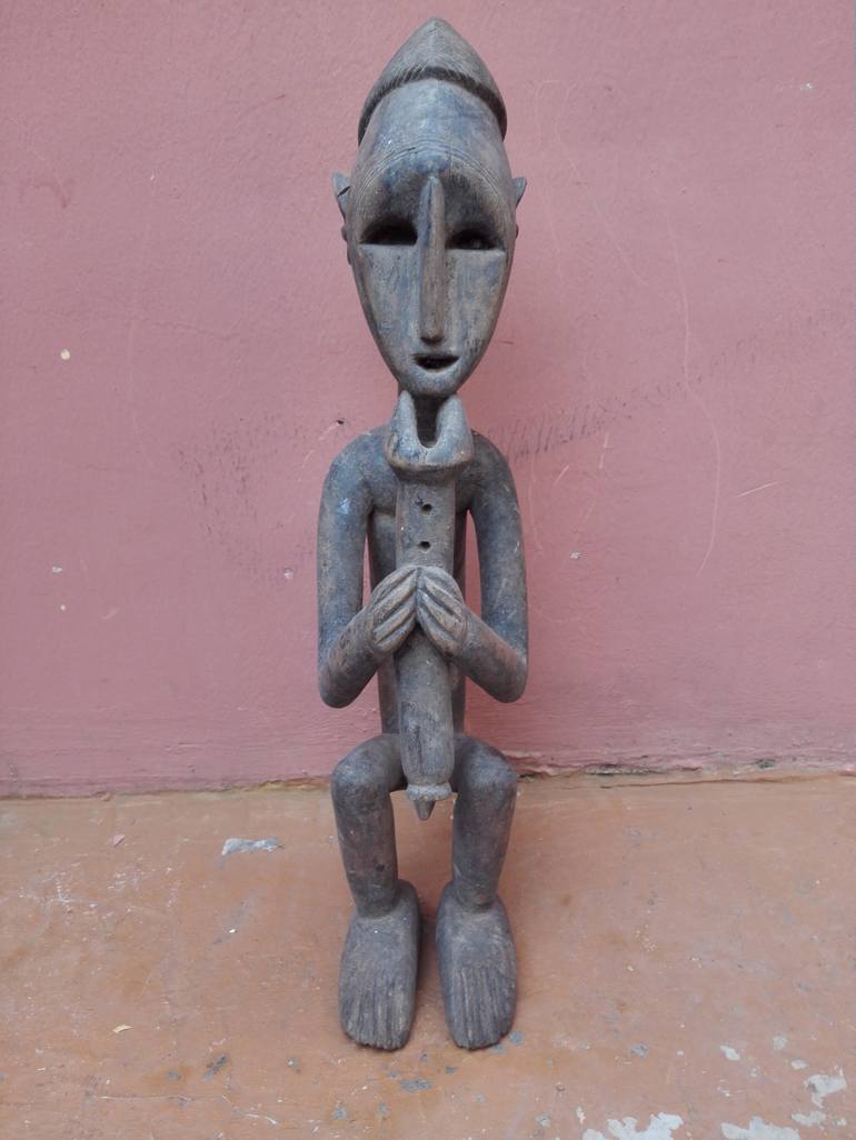 AFRICAN FLUTE BLOWER Sculpture by INANS ONYILO | Saatchi Art