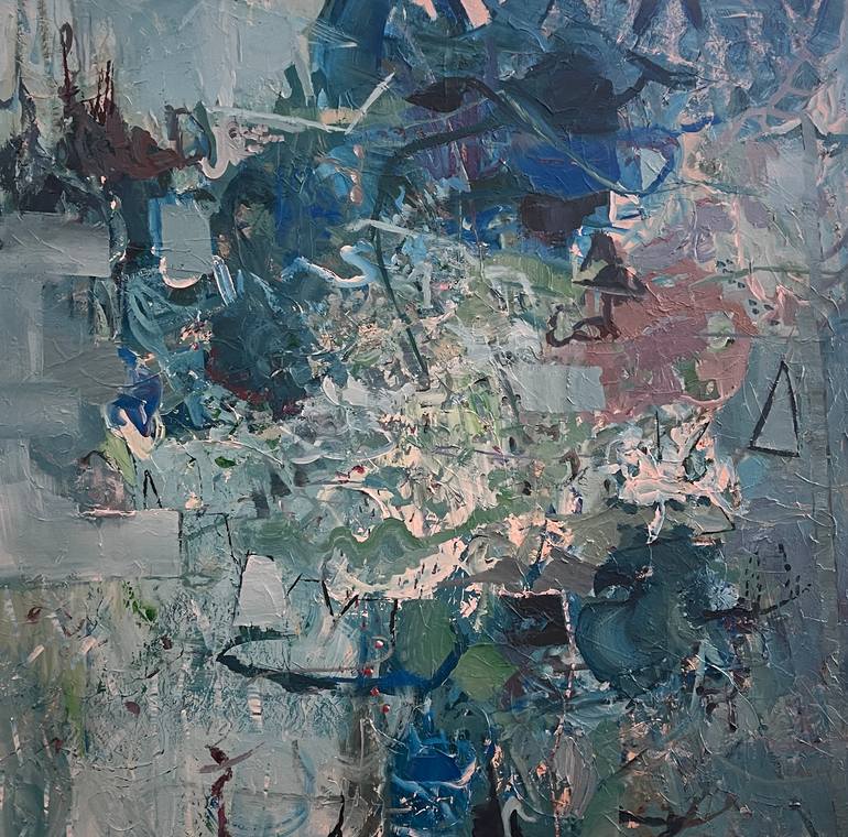 Original Abstract Painting by Peggy Casey-mason | Abstract Expressionism Art on Canvas | "Post Holiday Exhale"