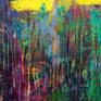 The gorgeous gardens in France inspired this painting.

Painting can be hung without a frame. Sides are painted black.